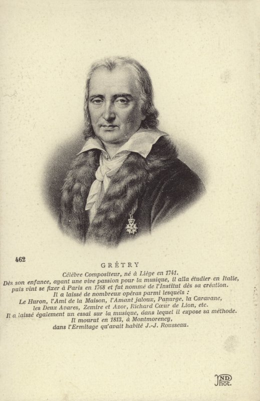 आंद्रे ग्रेट्री, बेल्जियम के संगीतकार (1741-1813) द्वारा बेल्जियम स्कूल