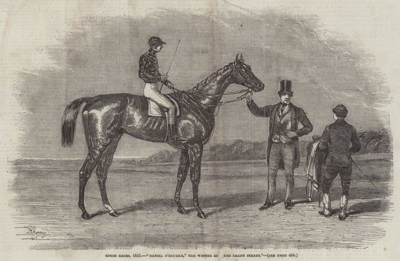 एप्सम दौड़, 1852, डैनियल ओ&39;रूर्के, डर्बी स्टेक्स के विजेता द्वारा बेंजामिन हेरिंग