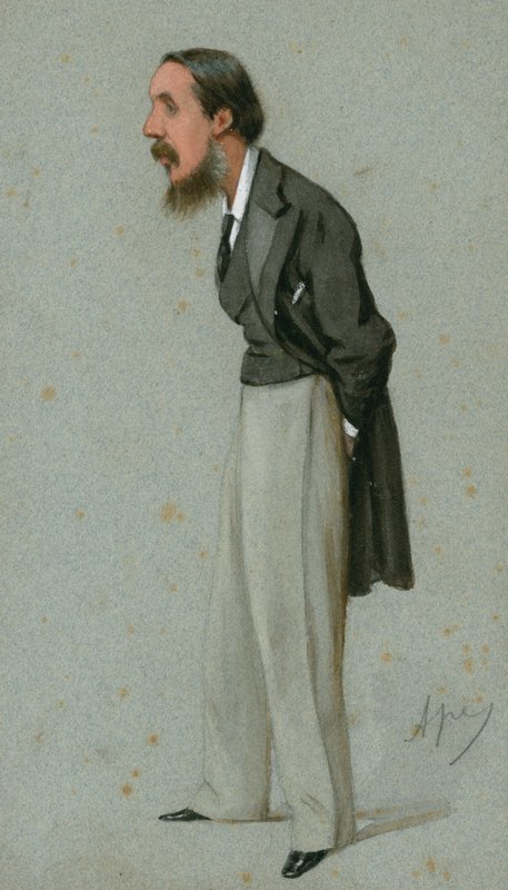 नदियों विल्सन, वैनिटी फेयर कार्टून, 9 नवंबर 1878, मूल कलाकृति द्वारा कार्लो पेलेग्रिनी