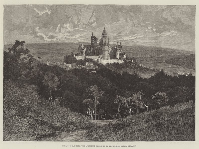 Schloss Braunfels, प्रिंसेस सोलम्स, जर्मनी का पैतृक निवास द्वारा चार्ल्स अगस्टे लोय