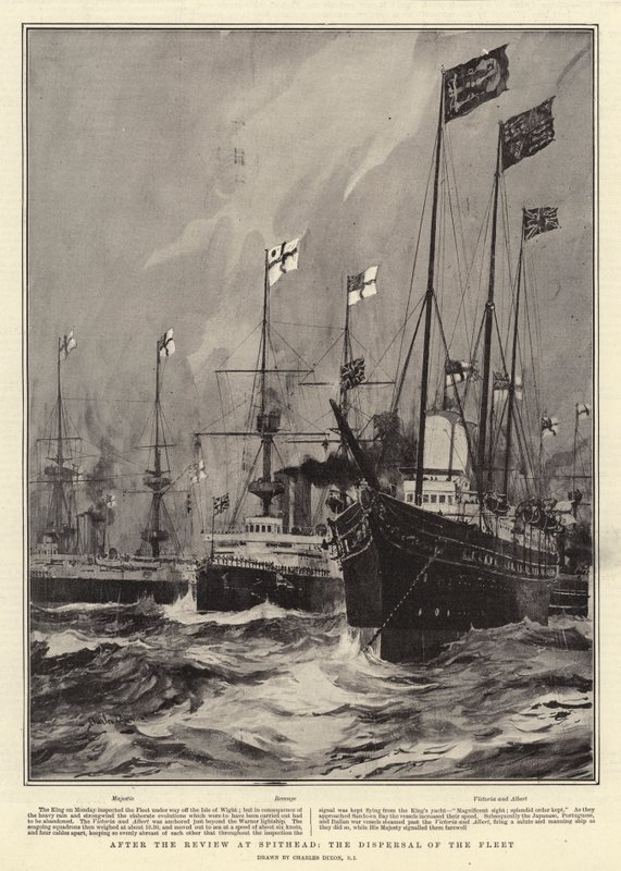 Spithead में समीक्षा के बाद, बेड़े की अव्यवस्था द्वारा चार्ल्स एडवर्ड डिक्सन