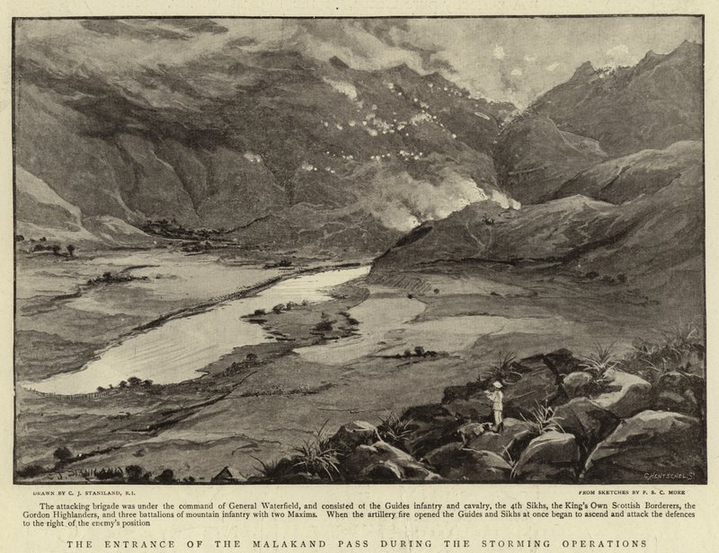 स्टॉर्मिंग ऑपरेशन के दौरान मलकंद दर्रे का प्रवेश द्वारा चार्ल्स जे स्टैनलैंड