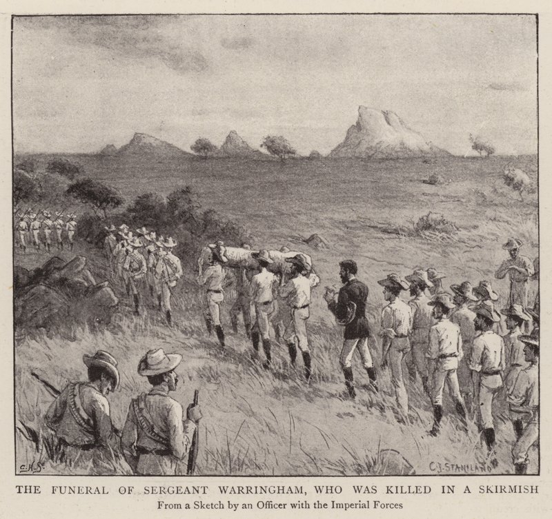 सार्जेंट वारिंघम का अंतिम संस्कार, जो एक झड़प में मारा गया था द्वारा चार्ल्स जे स्टैनलैंड