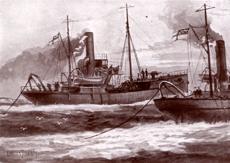 काम पर Minesweepers द्वारा लैसी के बाद चार्ल्स जॉन डे