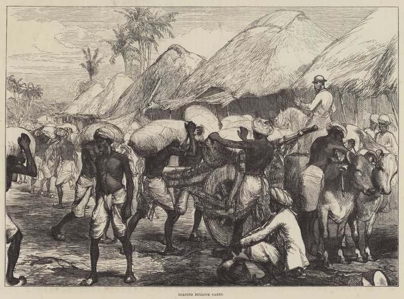 बैलगाड़ियाँ लोड हो रही हैं द्वारा सर जॉन चार्ल्स रॉबिन्सन