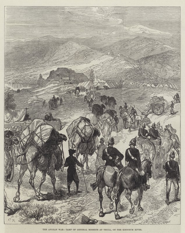 खुरम नदी पर अफगान युद्ध, थल में जनरल रॉबर्ट्स का शिविर द्वारा सर जॉन चार्ल्स रॉबिन्सन