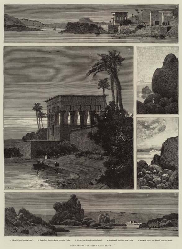 ऊपरी नील नदी पर चित्र, फिलै द्वारा चार्ल्स अगस्टे लोय