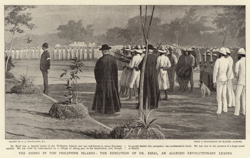 फिलीपीन द्वीप समूह में राइजिंग, डॉ। रिज़ल, एक कथित क्रांतिकारी नेता का निष्पादन द्वारा चार्ल्स जे स्टैनलैंड