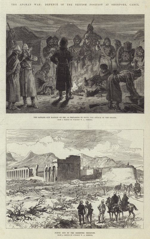 अफगान युद्ध, शेरपोर, काबुल में ब्रिटिश स्थिति की रक्षा द्वारा सर जॉन चार्ल्स रॉबिन्सन