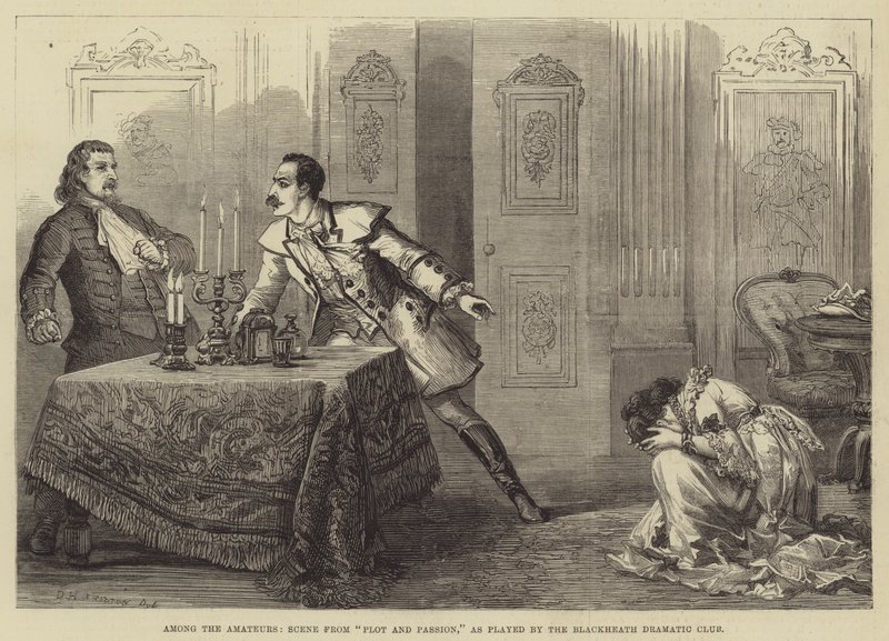 एमेच्योर, प्लॉट और पैशन से दृश्य, जैसा कि ब्लैकहैथ ड्रामाटिक क्लब द्वारा खेला जाता है द्वारा डेविड हेनरी फ्रिस्टन