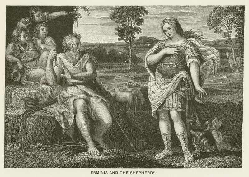 इरमिनिया और चरवाहों द्वारा Domenichino