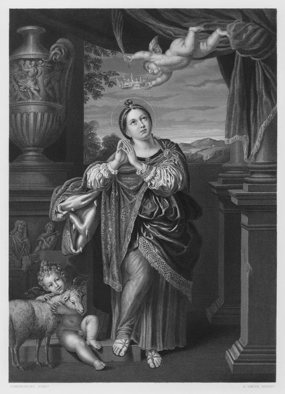 शाही संग्रह में चित्र से सेंट एग्नेस द्वारा Domenichino