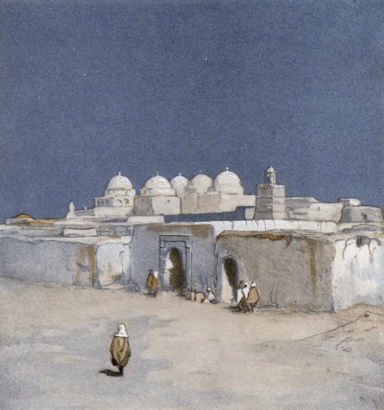 कैरौं में तलवारों की मस्जिद (कलर लिथो) द्वारा डोनाल्ड (बाद में) मैक्सवेल