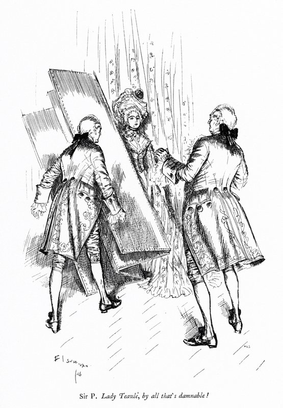 शेरिडन के द स्कूल फॉर स्कैंडल के लिए चित्रण (उत्कीर्णन) द्वारा एडमंड जोसेफ (बाद) सुलिवन