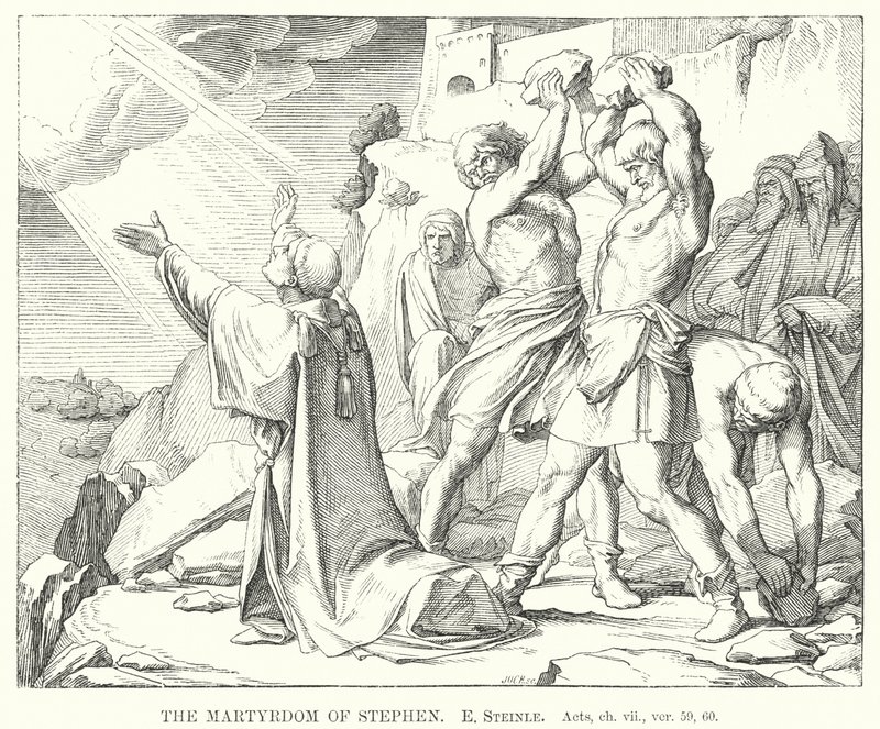 स्टीफन की शहादत, अधिनियमों, ch vii, देखें 59, 60 (उत्कीर्णन) द्वारा एडवर्ड वॉन स्टीनल