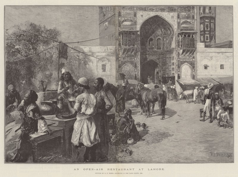 लाहौर में एक ओपन-एयर रेस्तरां द्वारा एडविन लॉर्ड वीक्स