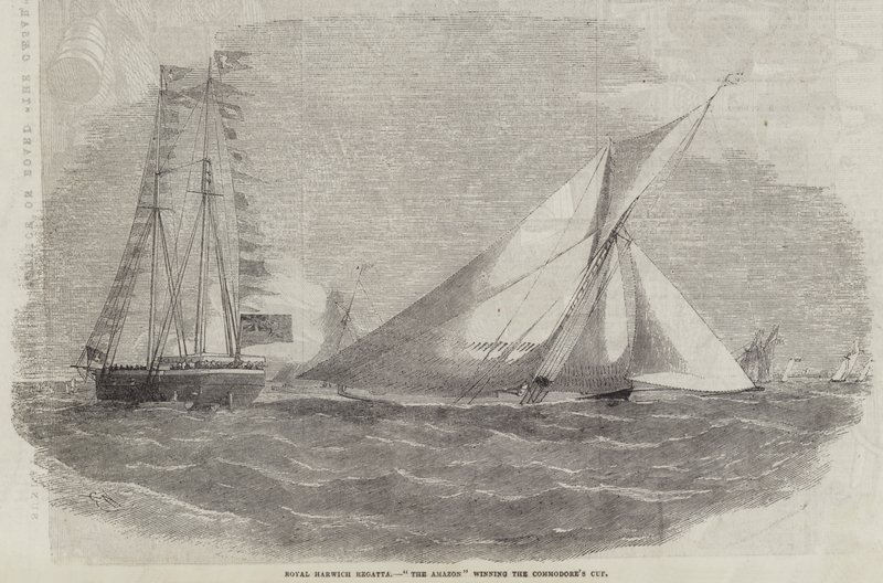 Royal Harwich Regatta, The Amazon ने Commodore का कप जीता द्वारा एडविन वीडन