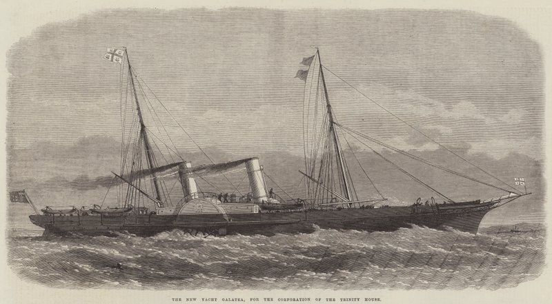 ट्रिनिटी हाउस के निगम के लिए नई नौका Galatea द्वारा एडविन वीडन