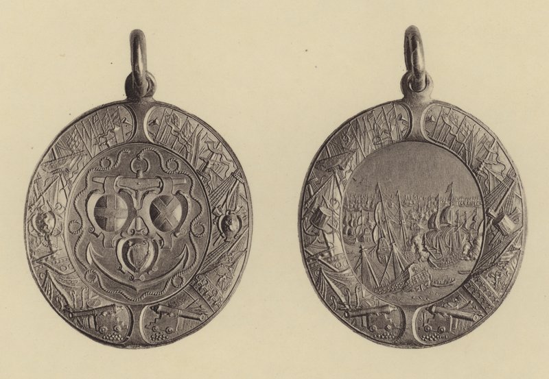 डच, 1652-3 से अधिक एडमिरल ब्लेक विक्ट्रीज के लिए नेवल रिवार्ड का ओवर्स एंड रिवर्स द्वारा अंग्रेजी स्कूल