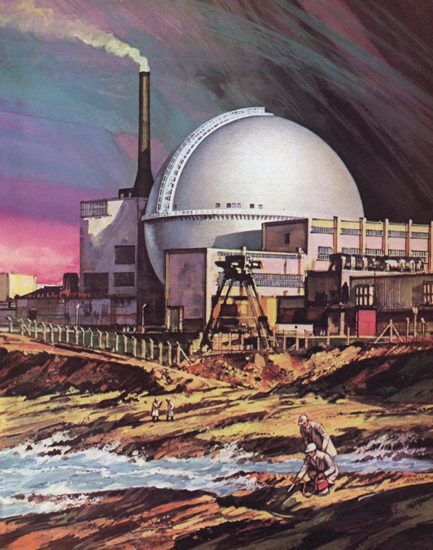 स्कॉटलैंड में Dounreay में परमाणु ऊर्जा संयंत्र द्वारा अंग्रेजी स्कूल