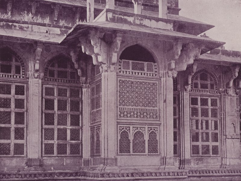 नक्काशीदार Fretwork विंडो, ग्वालियर द्वारा अंग्रेजी फोटोग्राफर