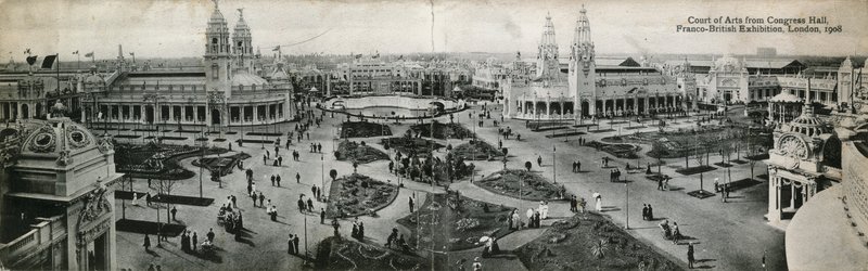 कांग्रेस हॉल से कला का न्यायालय, फ्रेंको-ब्रिटिश प्रदर्शनी, लंदन, 1908 द्वारा अंग्रेजी फोटोग्राफर