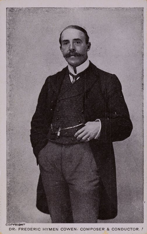 डॉ। फ्रेडरिक हाइमन कोवेन, संगीतकार, पियानोवादक और कंडक्टर (1852-1935) द्वारा अंग्रेजी फोटोग्राफर