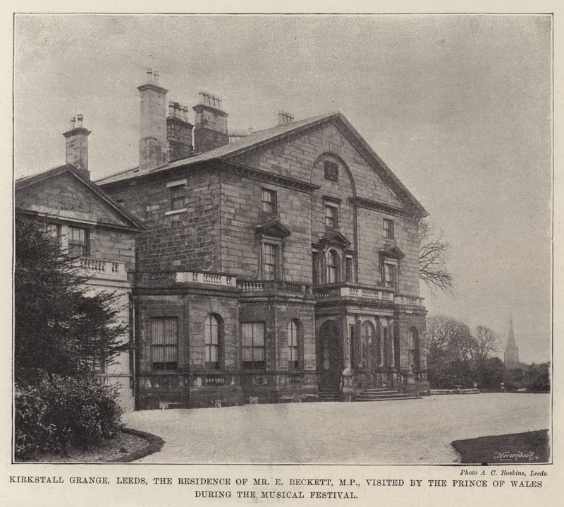 Kirkstall Grange, लीड्स, मिस्टर ई बेकेट का निवास, सांसद, संगीत समारोह के दौरान वेल्स के राजकुमार द्वारा दौरा किया गया द्वारा अंग्रेजी फोटोग्राफर