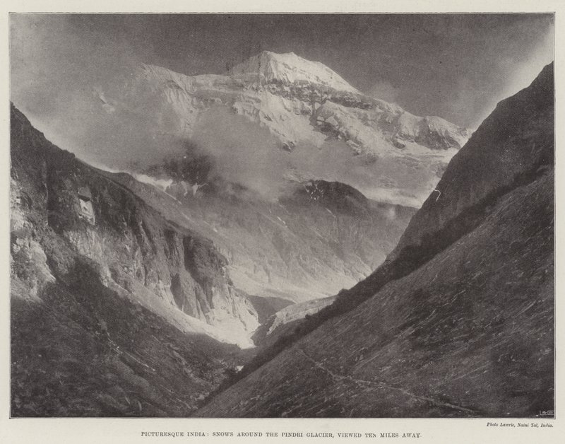 पिंड्री ग्लेशियर के चारों ओर सुरम्य भारत, टेन माइल्स को देखा द्वारा अंग्रेजी फोटोग्राफर
