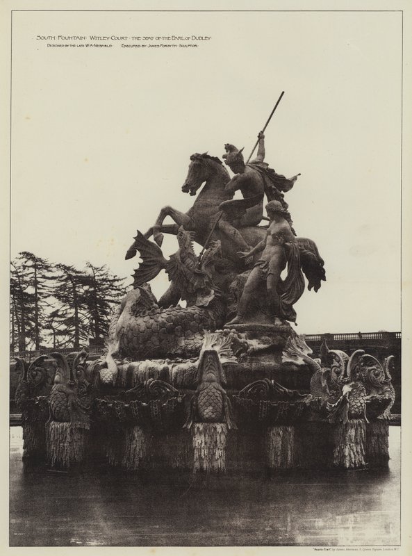 साउथ फाउंटेन विटले कोर्ट, द सीट ऑफ द अर्ल ऑफ डुडले (बी/डब्ल्यू फोटो) द्वारा अंग्रेजी फोटोग्राफर