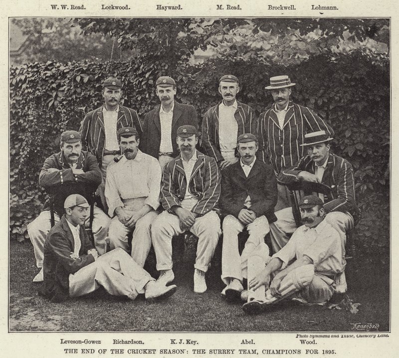 1895 के लिए क्रिकेट सीज़न की समाप्ति, सरे टीम, चैंपियंस द्वारा अंग्रेजी फोटोग्राफर