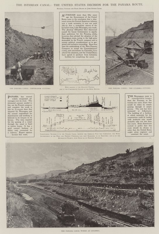 पनामा रूट के लिए संयुक्त राज्य अमेरिका का इस्माशियन नहर द्वारा अंग्रेजी फोटोग्राफर