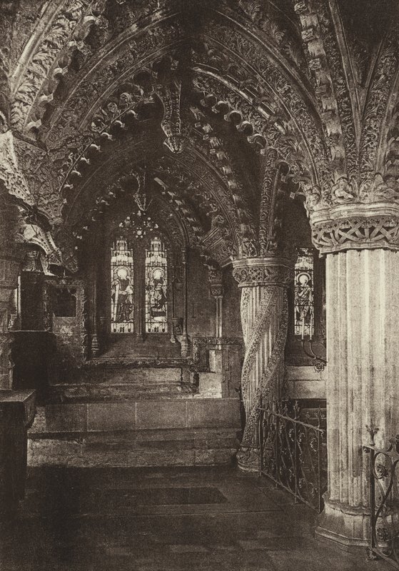 लेडी चैपल, रॉसलिन चैपल, मिडलोथियन (बी / डब्ल्यू फोटो) द्वारा अंग्रेजी फोटोग्राफर