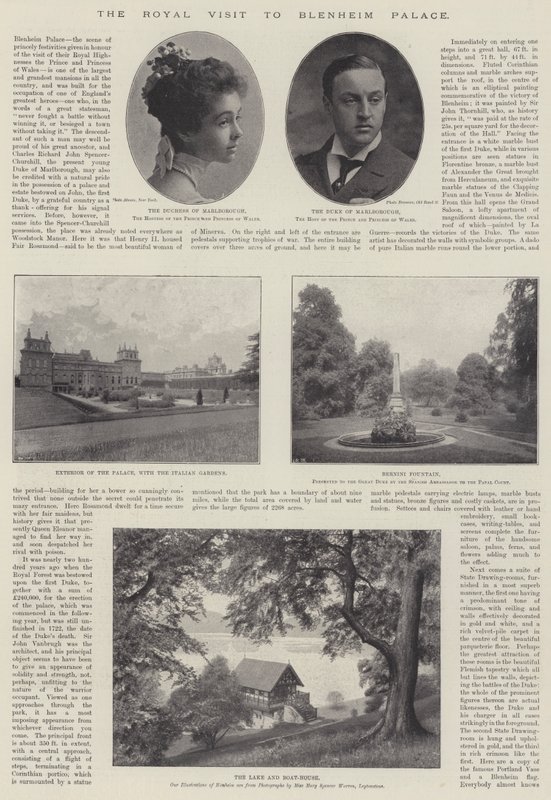 द रॉयल विजिट टू ब्लेंहेम पैलेस, 28 नवंबर 1896 द्वारा अंग्रेजी फोटोग्राफर