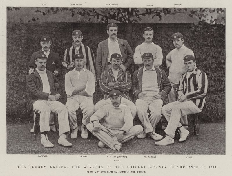 द सरे इलेवन, द विनर्स ऑफ़ द क्रिकेट काउंटी चैम्पियनशिप, 1894 द्वारा अंग्रेजी फोटोग्राफर