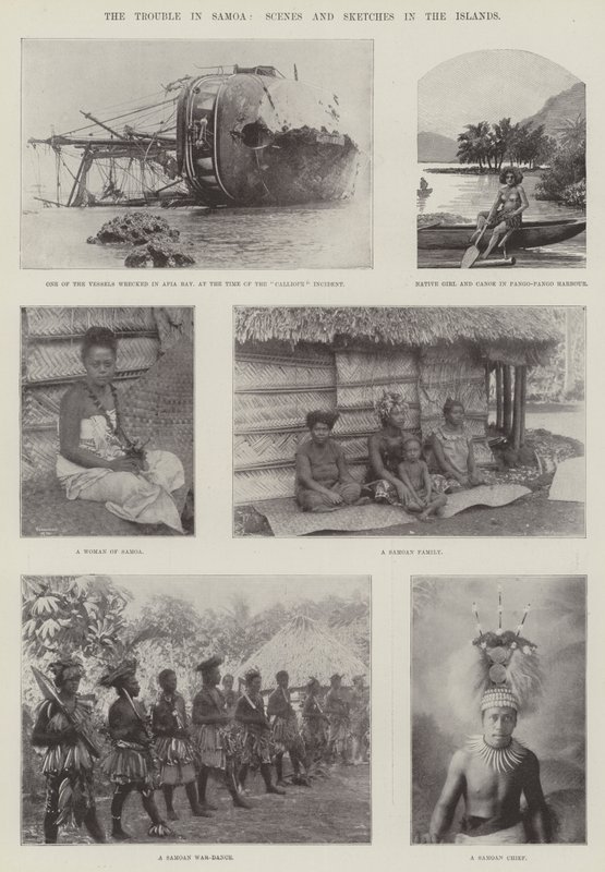 द्वीप समूह में समोआ, दृश्य और रेखाचित्र में परेशानी द्वारा अंग्रेजी फोटोग्राफर