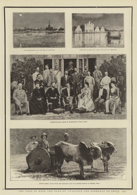 एचआरएच का दौरा ड्यूक ऑफ क्लेरेंस एंड एवॉन्डेल टू इंडिया, 1890 द्वारा अंग्रेजी फोटोग्राफर