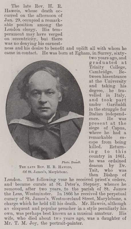 स्वर्गीय रेवरेंड HR Haweis, St Jamess, Marylebone के द्वारा अंग्रेजी फोटोग्राफर