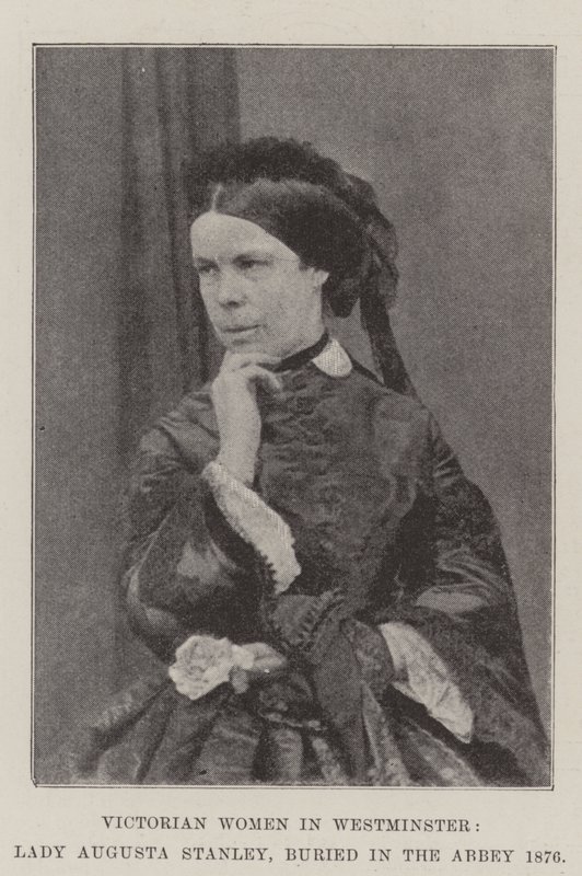 वेस्टमिंस्टर में विक्टोरियन महिला, लेडी ऑगस्टा स्टेनली, 1876 में अभय में दफन हुई द्वारा अंग्रेजी फोटोग्राफर