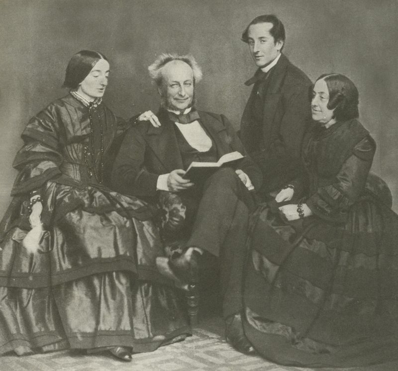 विक्टोरियन परिवार समूह, 1857 द्वारा अंग्रेजी फोटोग्राफर