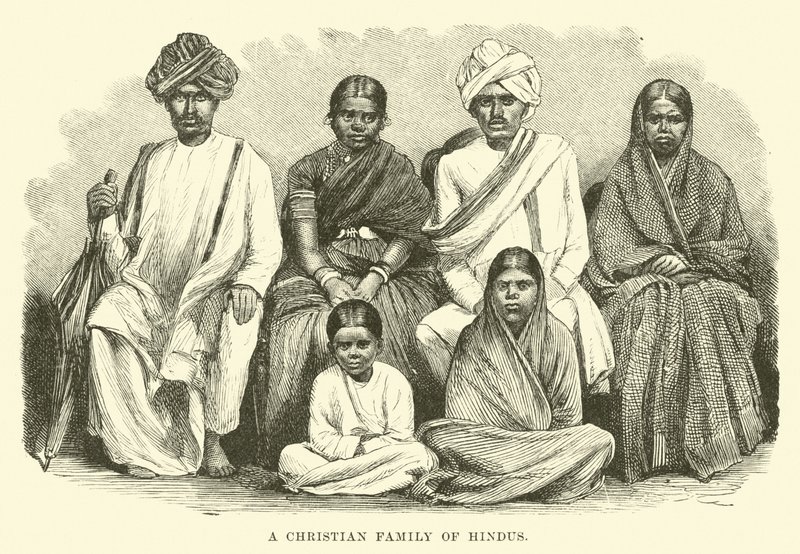 हिंदुओं का एक ईसाई परिवार द्वारा अंग्रेजी स्कूल
