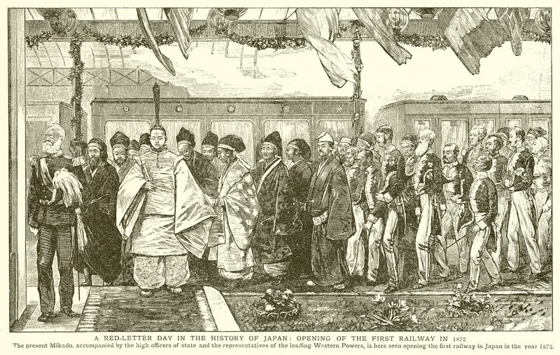 जापान के इतिहास में एक लाल-पत्र दिवस: 1872 में पहला रेलवे का उद्घाटन द्वारा अंग्रेजी स्कूल