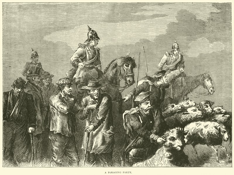 एक फोर्जिंग पार्टी, अक्टूबर 1870 द्वारा अंग्रेजी स्कूल