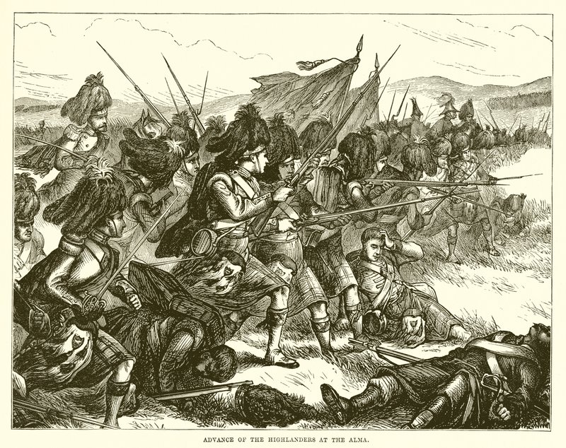 अल्मा में Highlanders की अग्रिम द्वारा अंग्रेजी स्कूल