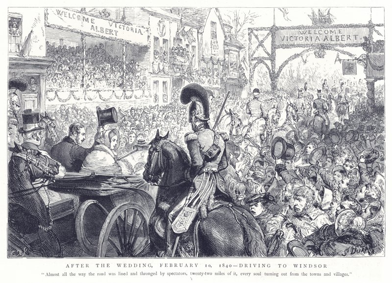 शादी के बाद, 10 फरवरी, 1840, विंडसर को ड्राइविंग द्वारा अंग्रेजी स्कूल