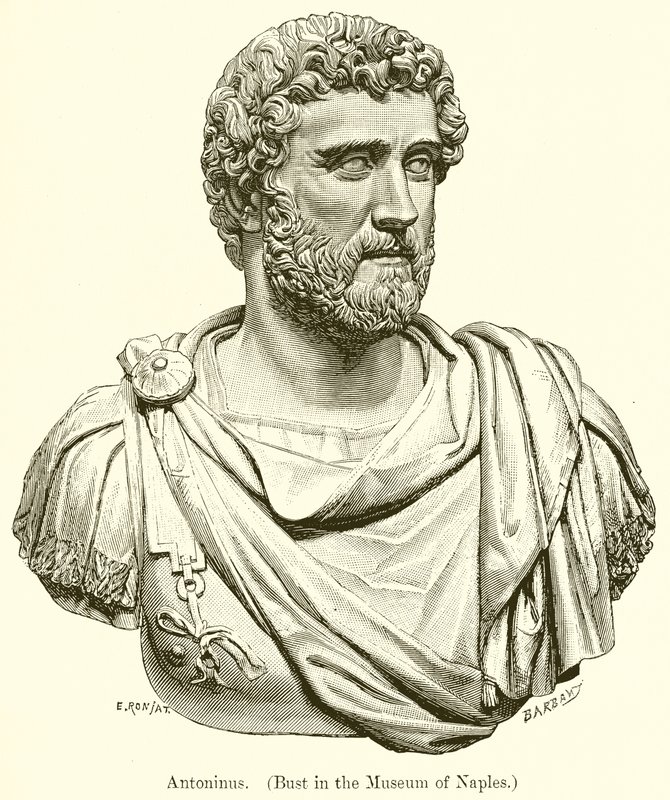 Antoninus। (नेपल्स के संग्रहालय में बस्ट) द्वारा अंग्रेजी स्कूल