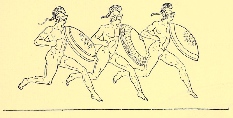 सशस्त्र रेस, विक्टर ड्यूरी द्वारा ग्रीस के इतिहास का चित्रण, 1890 (डिजिटल रूप से बढ़ी हुई छवि) द्वारा अंग्रेजी स्कूल