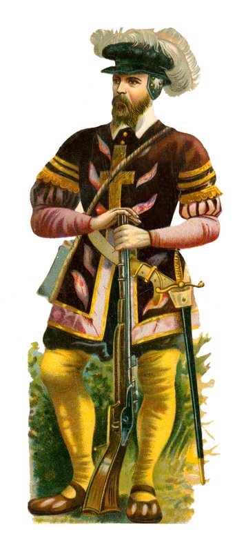 राजा हेनरी अष्टम, 1509-47 के समय का अर्केबुसियर द्वारा अंग्रेजी स्कूल