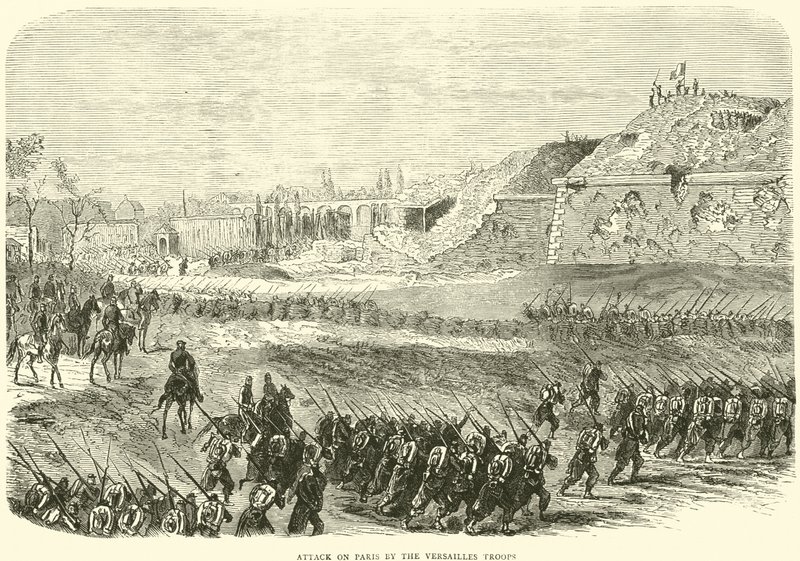 वर्साइल ट्रूप्स द्वारा पेरिस पर हमला, मार्च 1871 द्वारा अंग्रेजी स्कूल