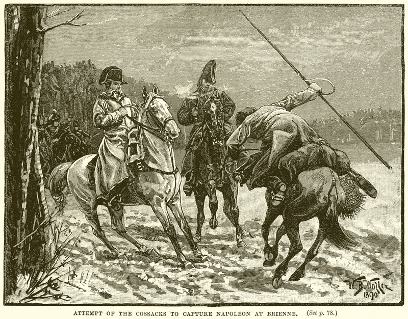 Brienne पर नेपोलियन को पकड़ने के लिए Cossacks का प्रयास द्वारा अंग्रेजी स्कूल